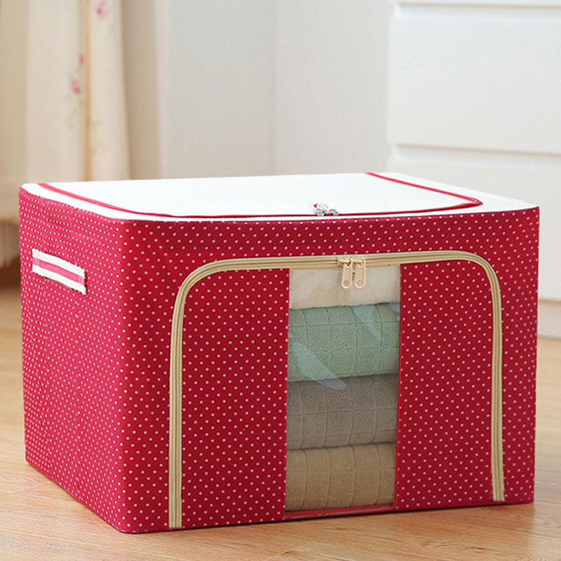 Household Wardrobe Folding Storage Box Clothes Storage Box Fabric Clothing Quilt Oversized Toy Storage Box Wholesale