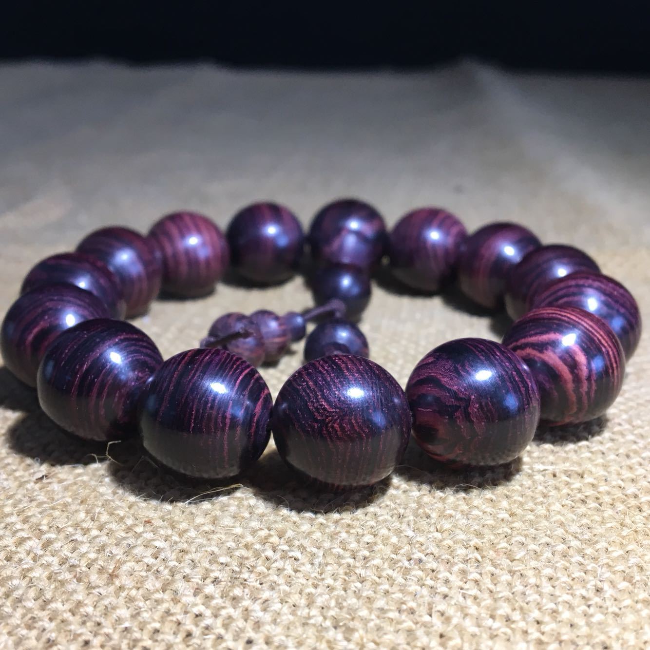 0佛珠手串似海南黄花梨紫油梨老料108颗手链男