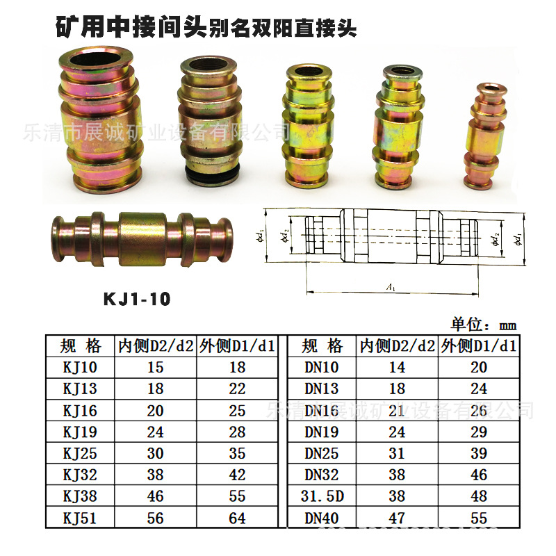 矿用综采液压支架元件矿用直通接头kj2-Ф10二通两通kj10~kj51