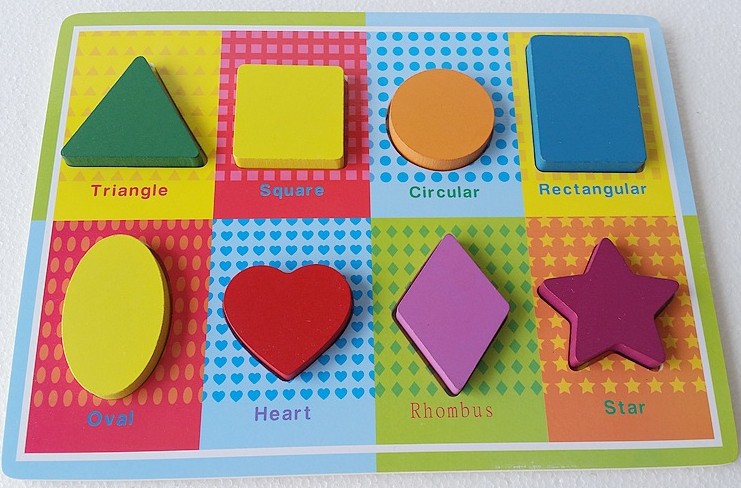 几何形状积木配对拼图拼板 儿童早教益智玩具 立体图形嵌板-阿里巴巴