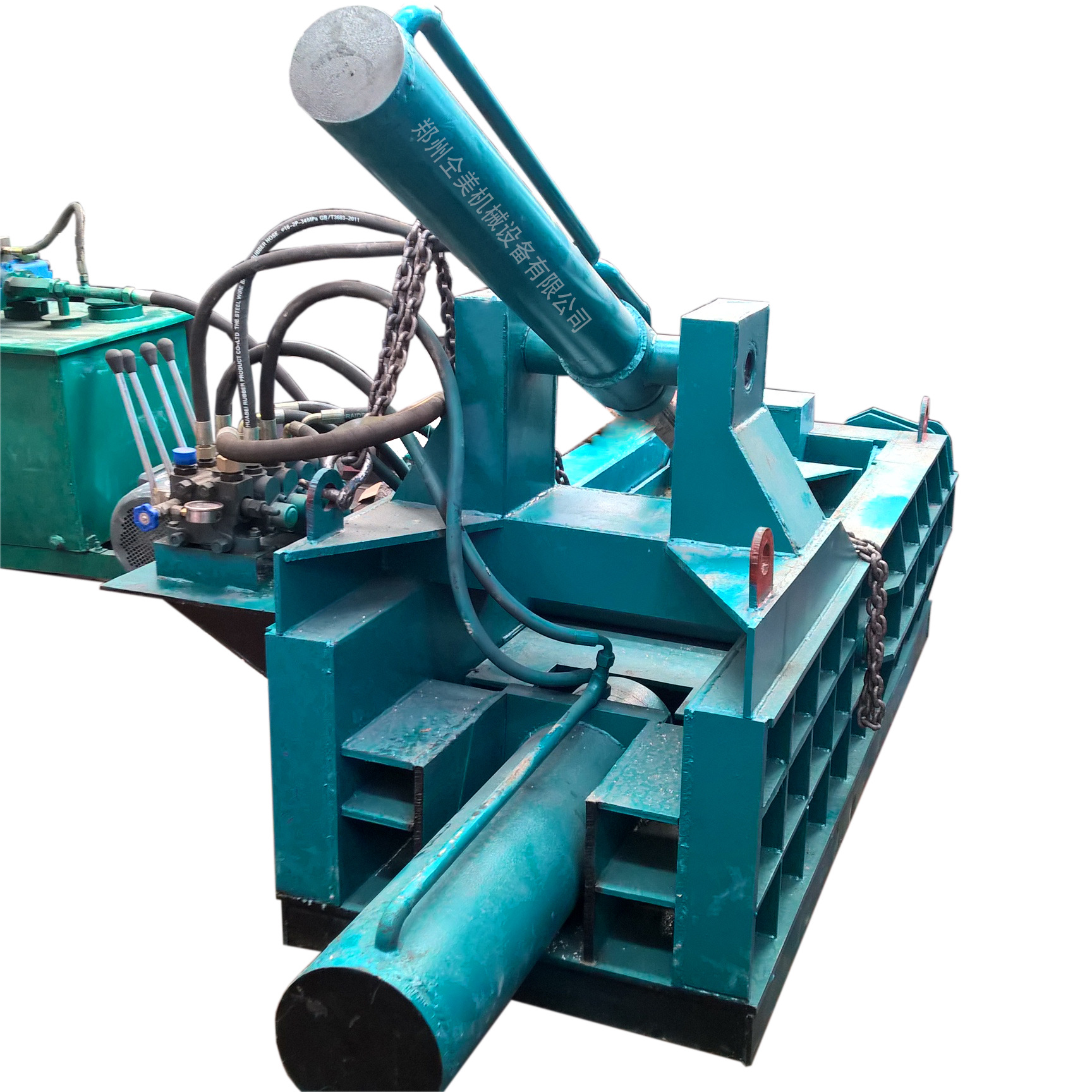 方便进料废弃钢筋打包机 铁屑铝屑压块机 旧金属回炉打包压块机