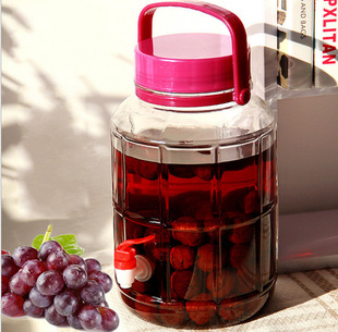 无铅加厚方格梅酒瓶玻璃酒坛子水果酵素酿酒瓶葡萄泡酒瓶密封罐
