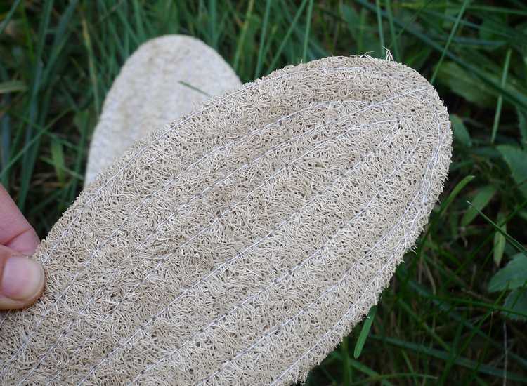 厂家直销原色丝瓜络鞋垫吸汗防臭鞋垫子按摩鞋垫天然植物纤维