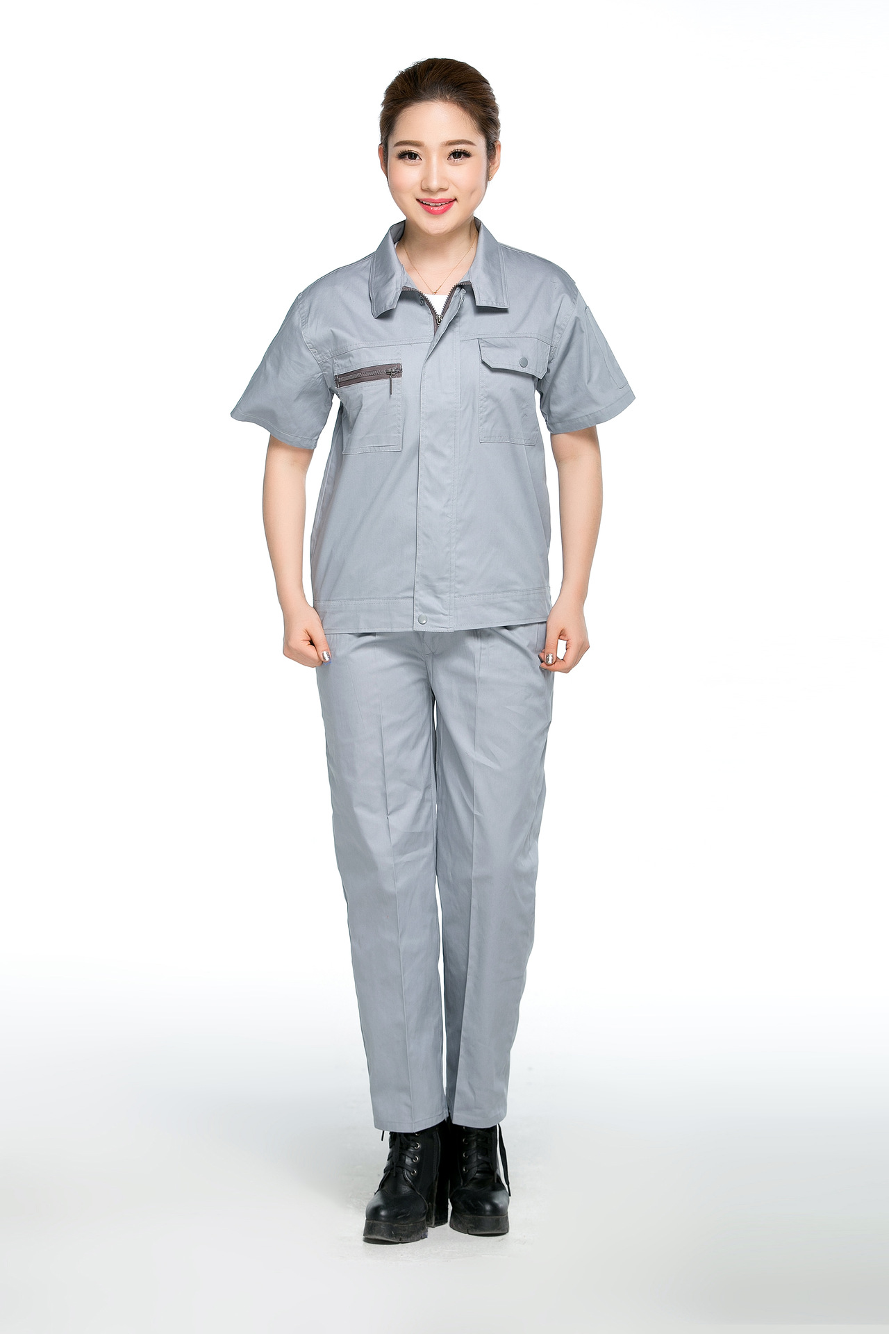 全工艺工装夏半袖装工作服汽修服劳保服套装