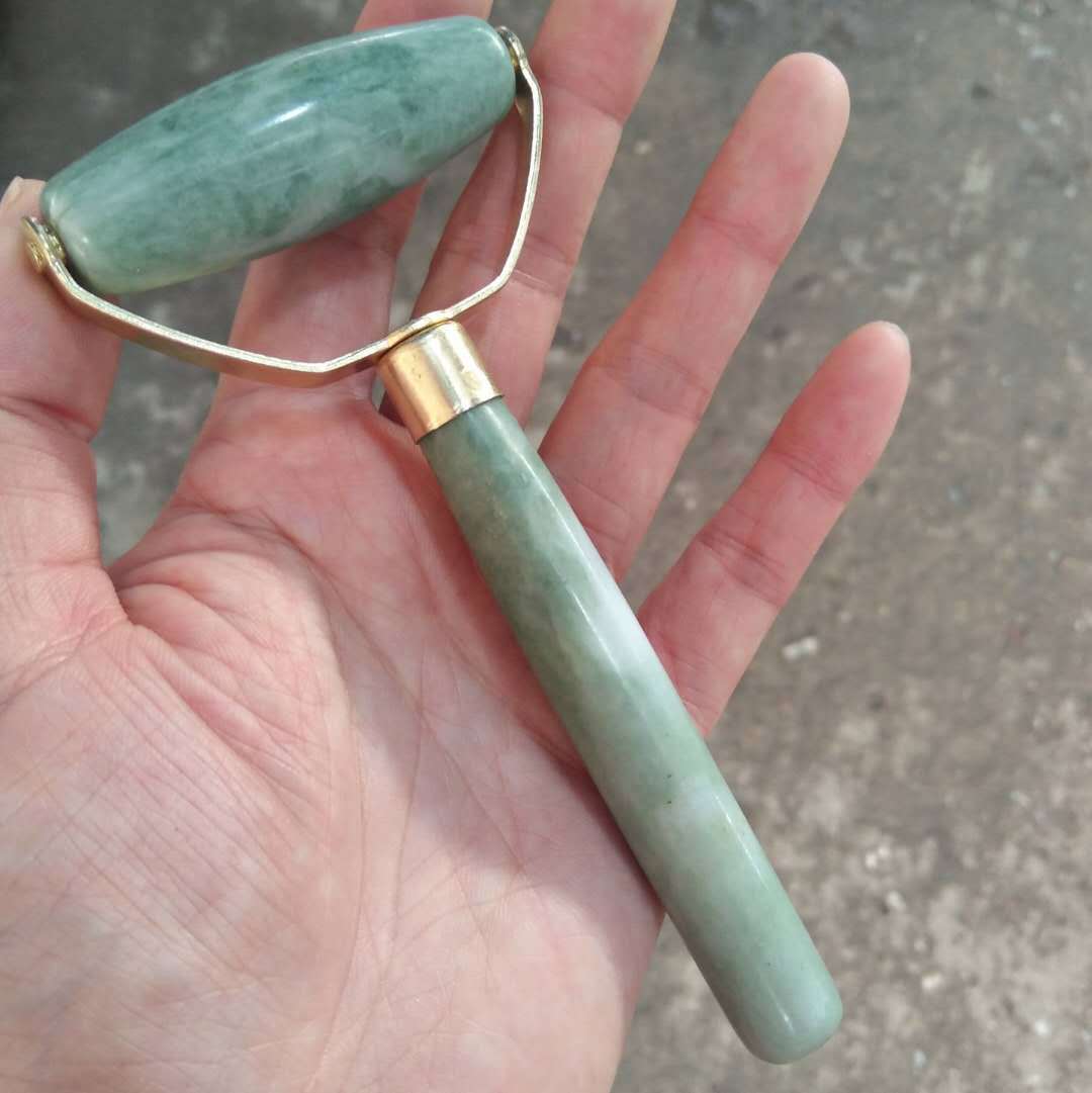 厂家货源天然玉石滚轮 按摩器 贵州翠玉滚轮
