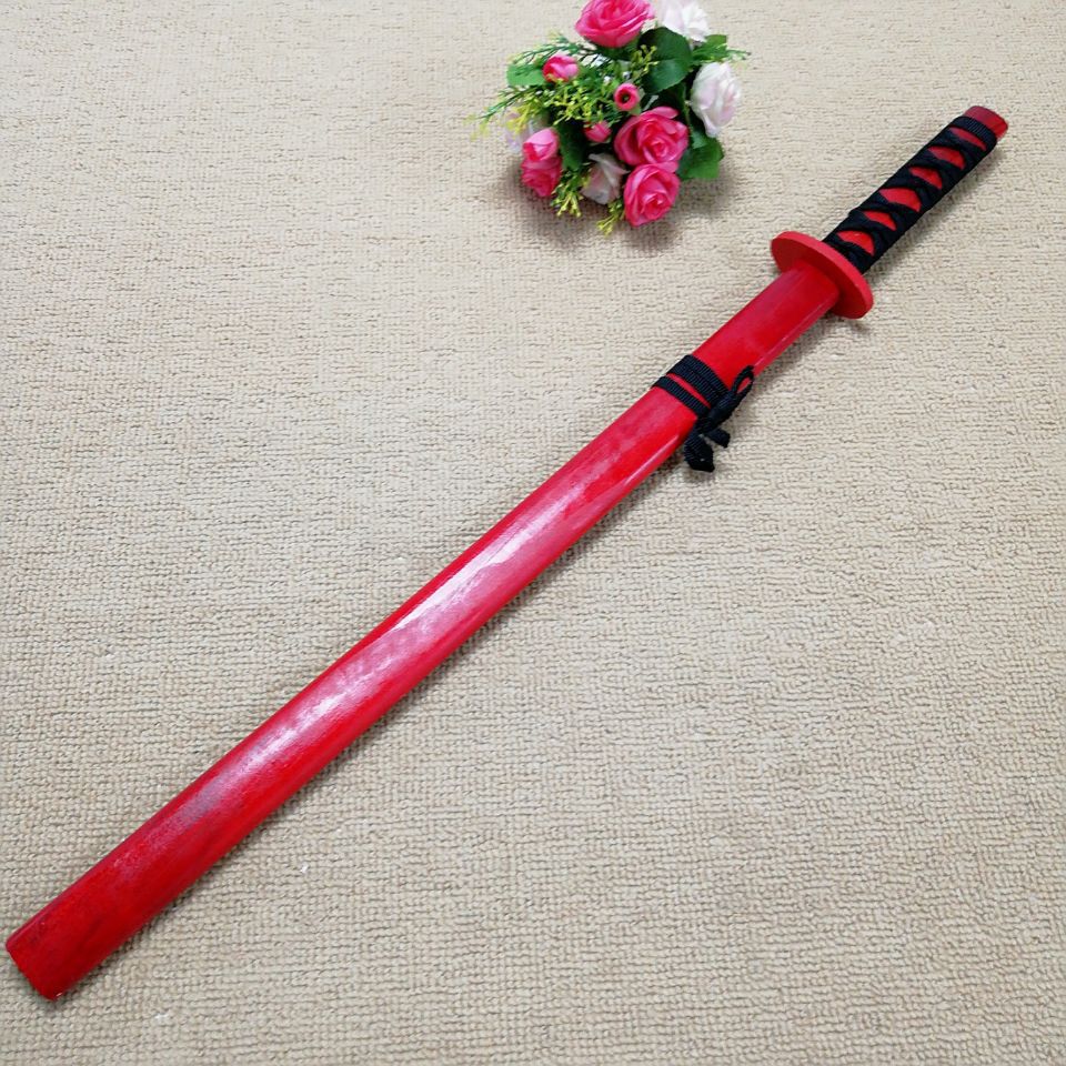 批发75cm木质东洋日本武士刀 大号 油漆武士刀 木质工艺品 刀剑