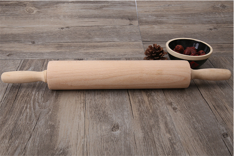 擀面杖实木滚轴饺子皮家用大号赶面棍擀饺子皮擀面棒滚轮擀面杖木