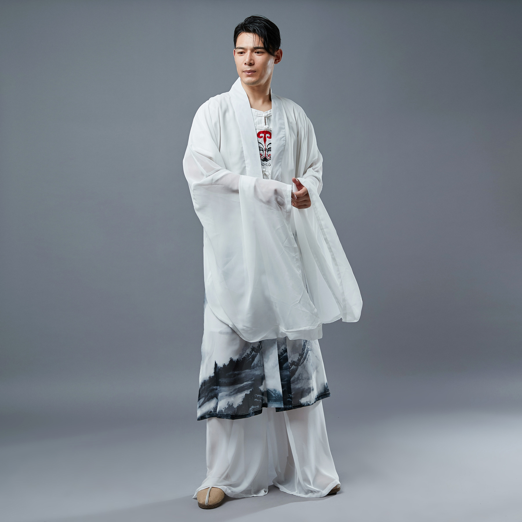 麻凡布衣 夏季新款 大袖汉服中国风雪纺印花民族款厂家直销