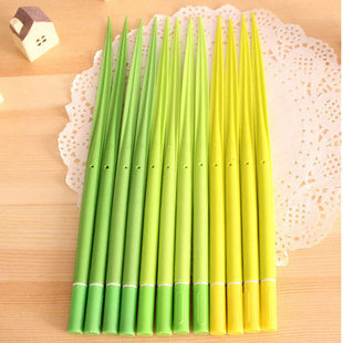 厂家批发创意可爱绿色小草圆珠笔/中性笔/签字笔 学生爆款热销笔