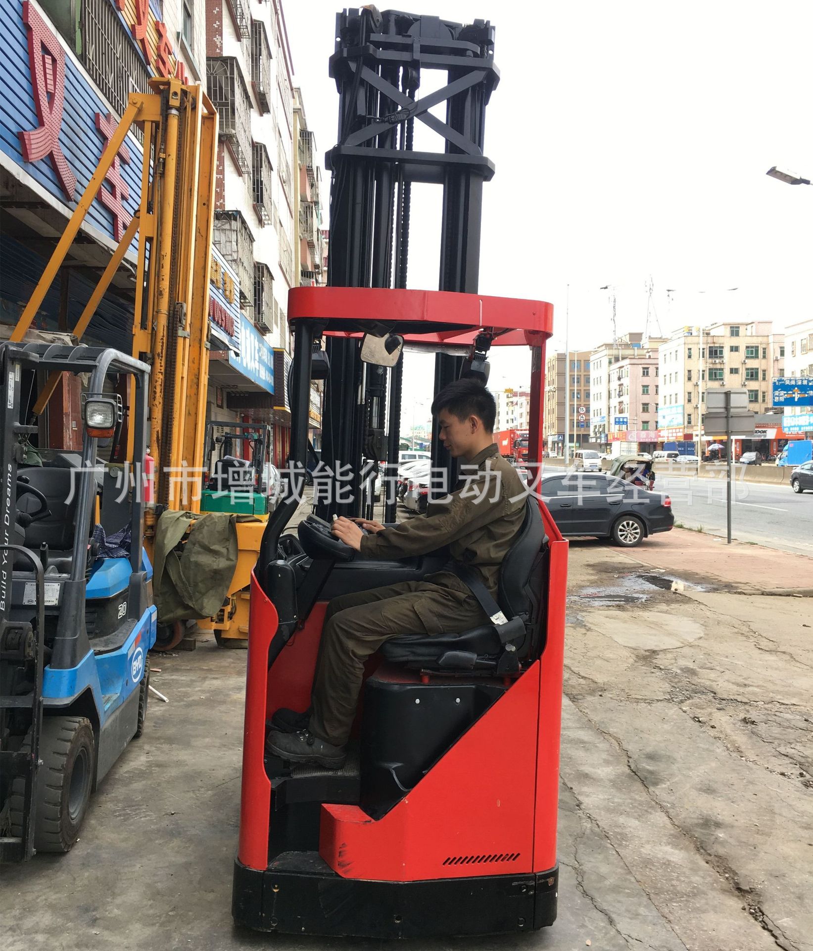 瑞典bt升高8米5高门架仓储侧坐前移式电动叉车 2台现货低价处理