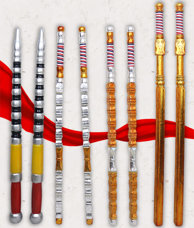 霸王鞭京剧戏曲用品道具兵器武术门神尉迟秦琼叔宝木制金锏银鞭