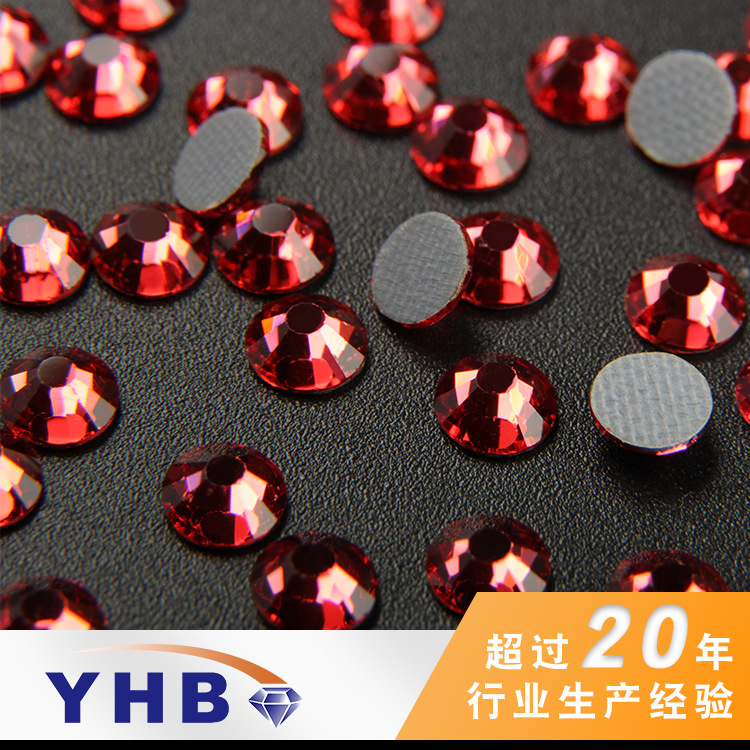 Factory Direct Sales Ornament Accessories Hot Drilling Indian Pink round Not Burr SS10 Underwear Accessories DMC Diamond