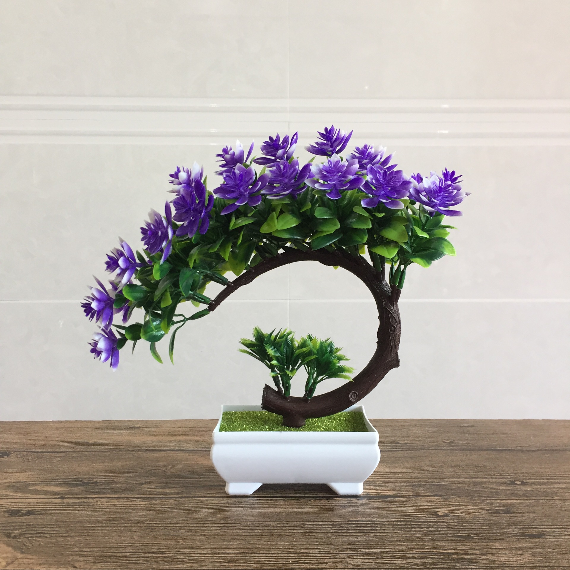 新款仿真花盆景 仿真塑料绿植小盆栽假花植物家居工艺装饰摆件