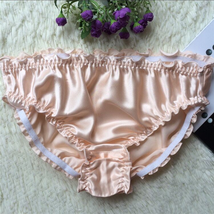 新款荷叶边女士桑蚕丝内裤可爱性感真丝三角内裤透气舒适打底裤