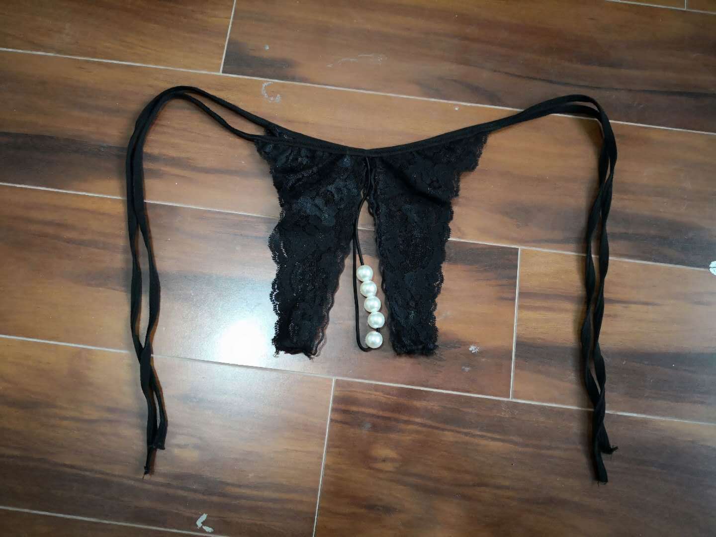 情趣内衣_加大码情趣内衣 黑色性感开档系带珍珠串珠 - 阿里巴巴