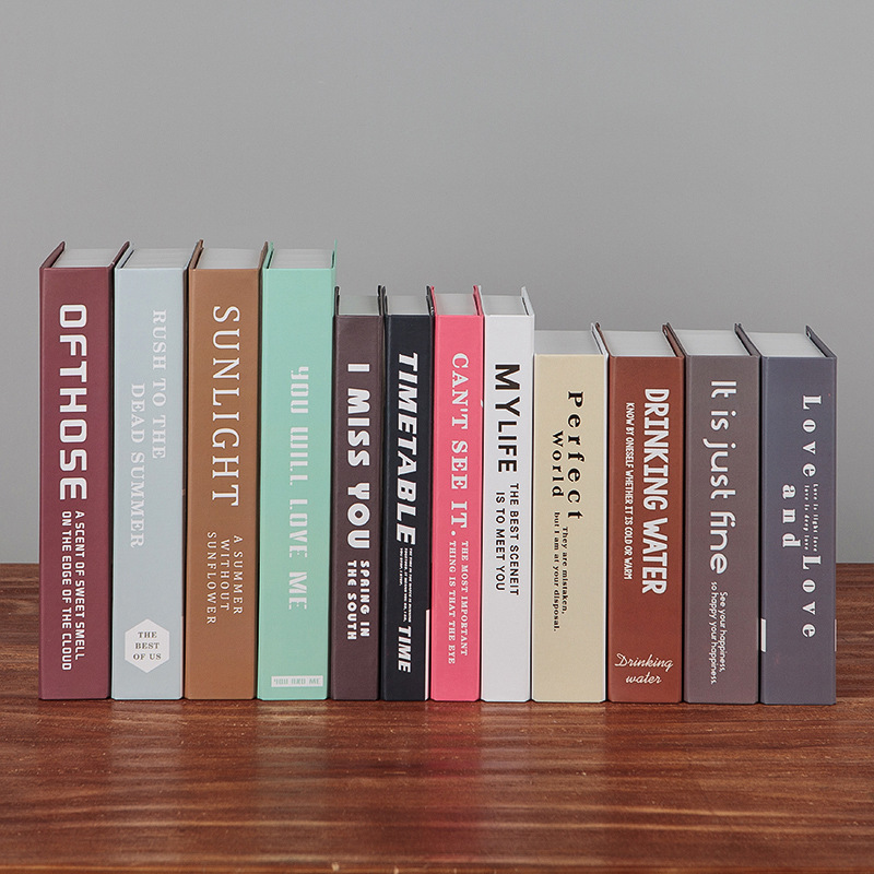 新款英文装饰书假书道具书书房摆件仿真书咖啡厅酒吧摆件摄影道具