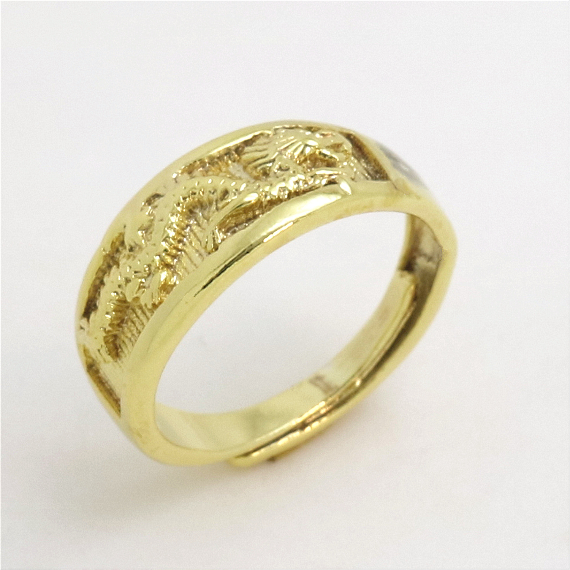 24k真空电镀黄金龙凤呈祥对戒 情侣款淘宝天猫京东热卖黄金戒指