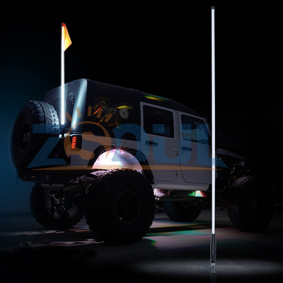 【工厂】批发定制亚马逊ebay爆款rgb越野沙滩车led旗杆灯 led旗灯