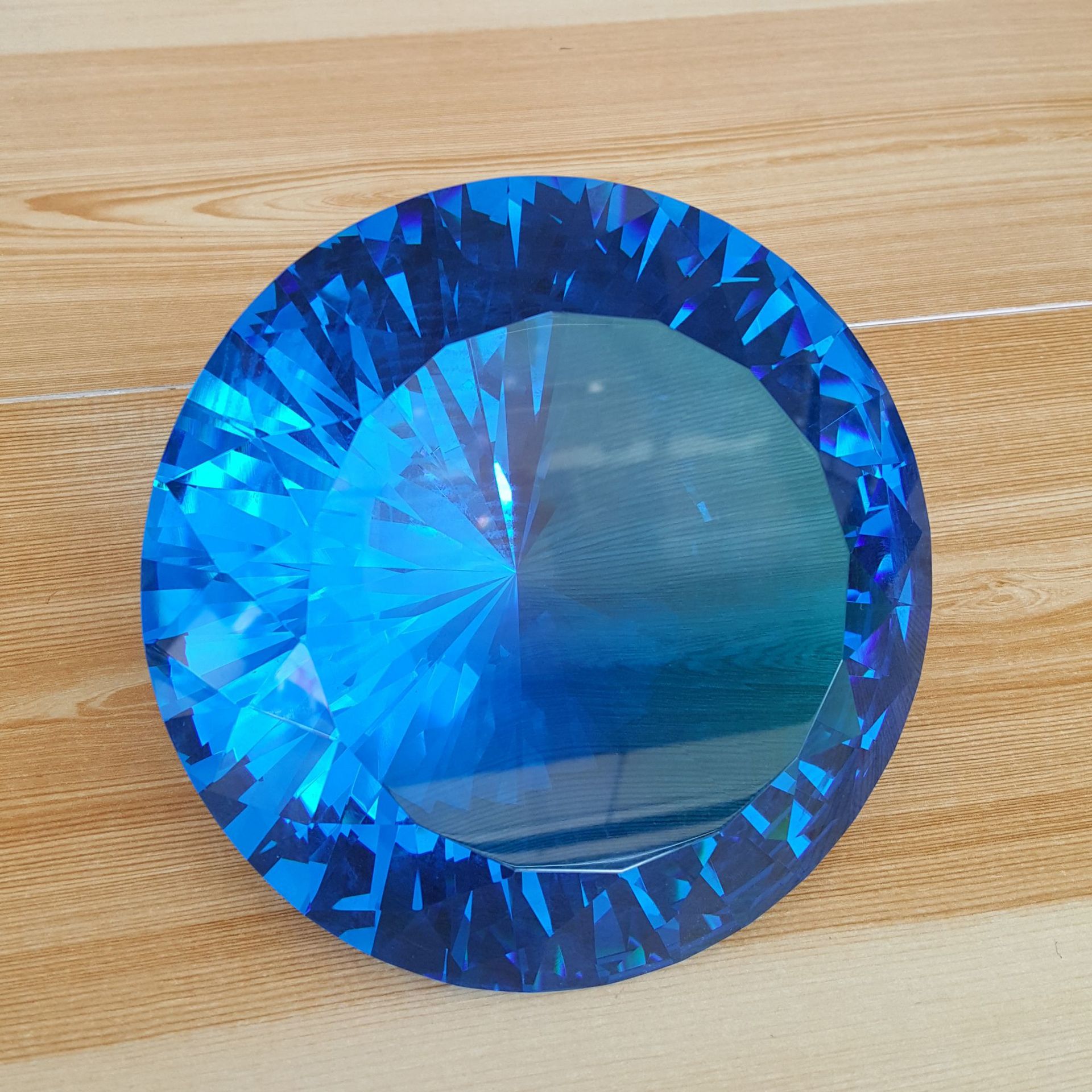 80mm水晶k9玻璃彩色钻石机磨钻石刻字创意欧式工艺品摆件