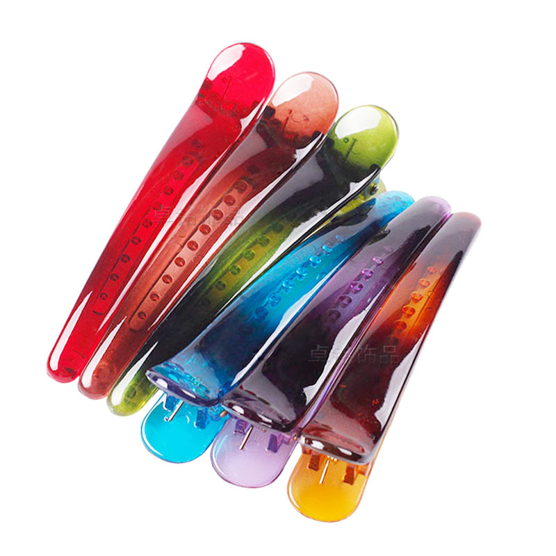 Korean Style Plastic Hair Beauty Clip Wholesale Adult Transparent Tortoise Shell Six Colors Duckbill Clip Yiwu Factory Taobao Gifts