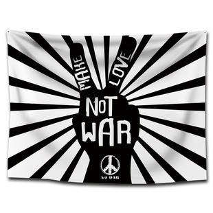 跨境反战标志印花挂毯挂布坐毯沙滩巾家居挂画装饰桌布厂家直销