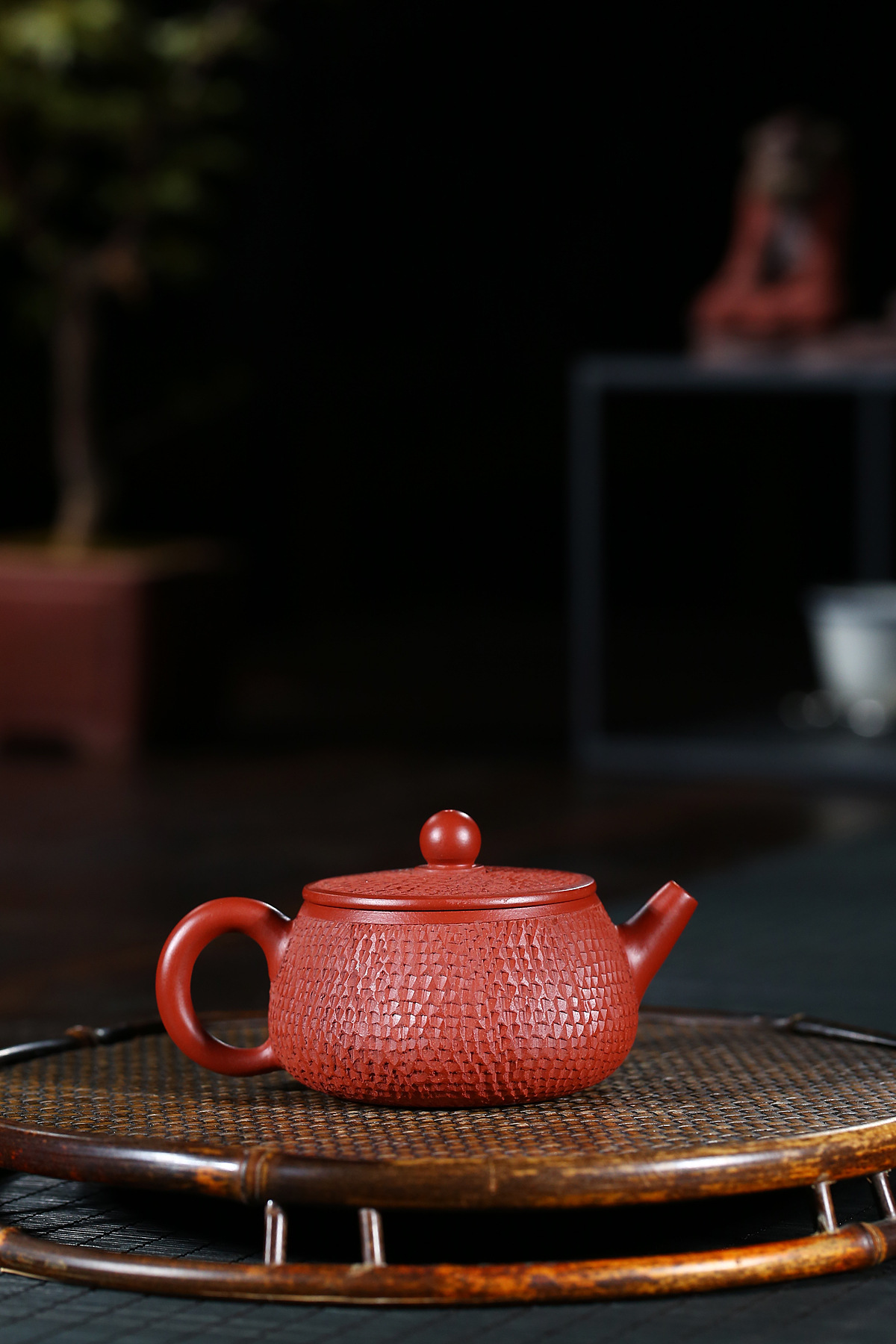 紫砂壶全手工原矿大红袍黑金刚婉玉名家郝禅功夫茶具茶壶