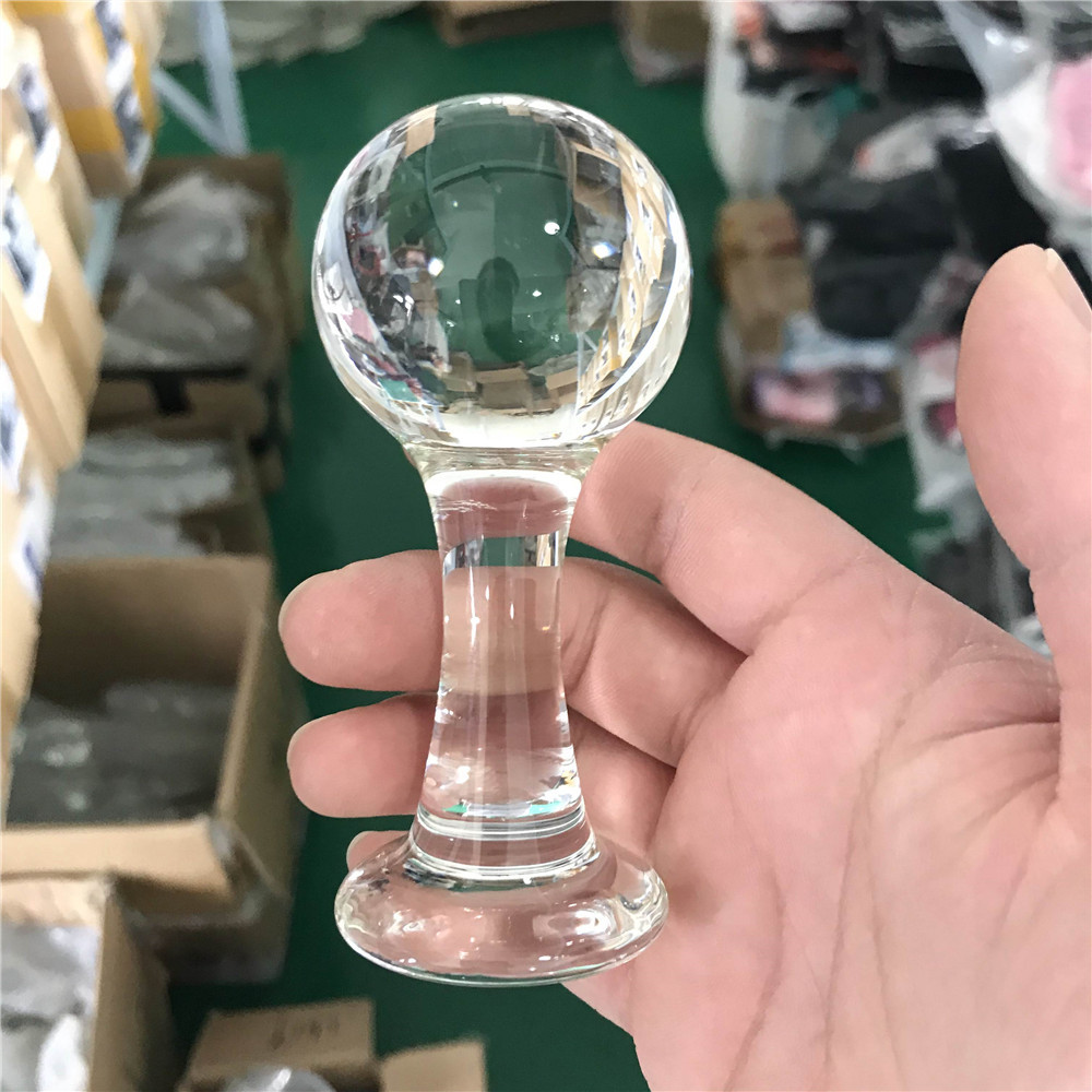 zcz超大球型水晶玻璃肛塞后庭男女用自慰器另类玩阳具棒开扩肛gay