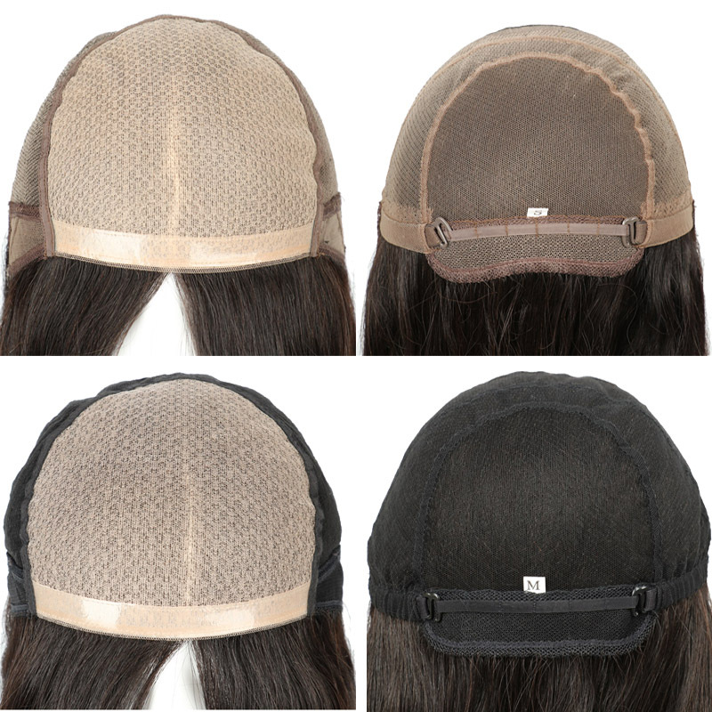 厂家直销双递针全手织女士毛坯长直发 真人发丝整顶毛坯假发头套