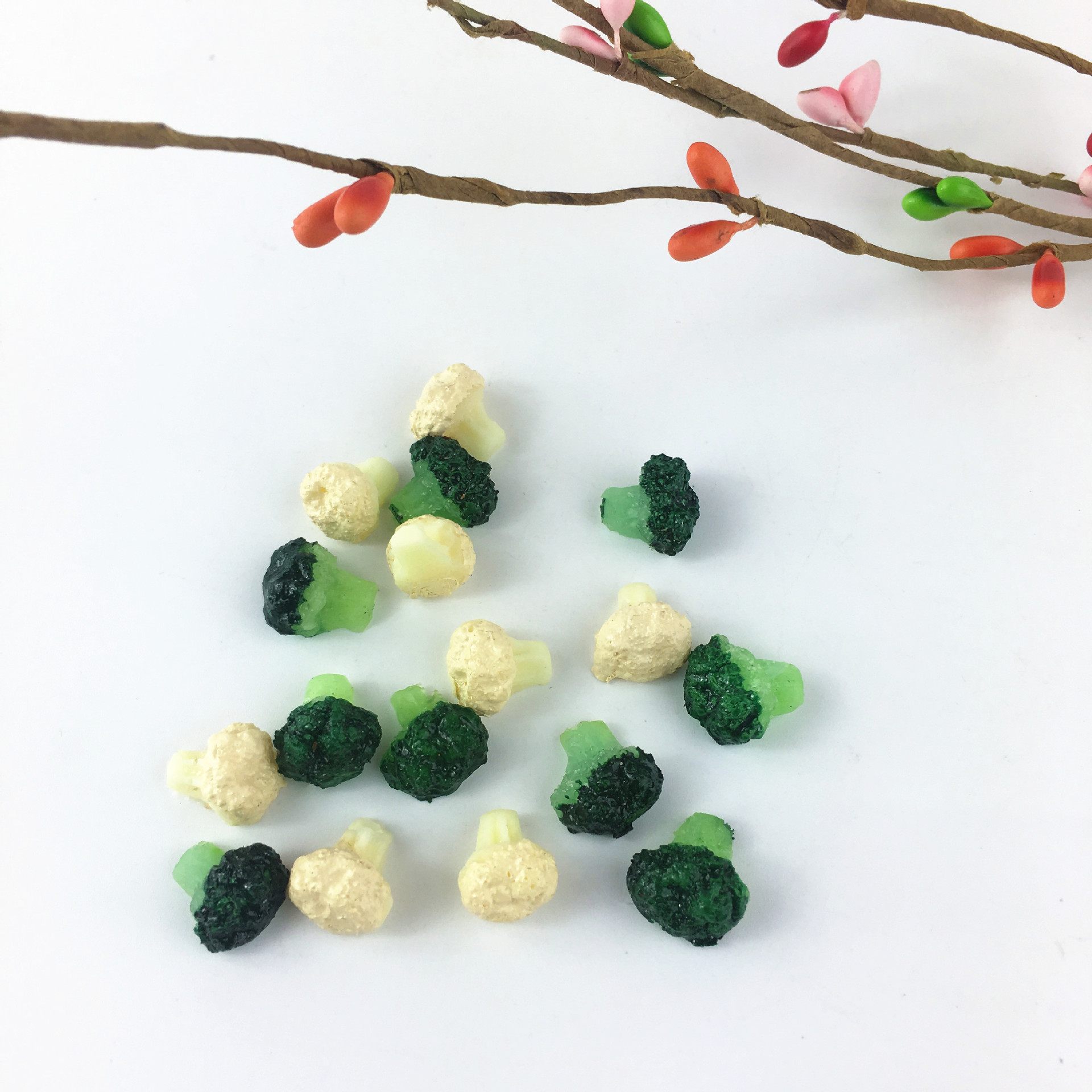厂家直销 pvc仿真西兰花 花菜 diy食玩配饰超轻粘土pvc配件