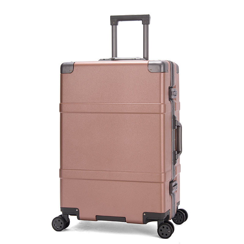 New Large Capacity Aluminium Frame Luggage Mute Universal Wheel Fashion Luggage Suitcase Boarding Bag Men and Women Same Style