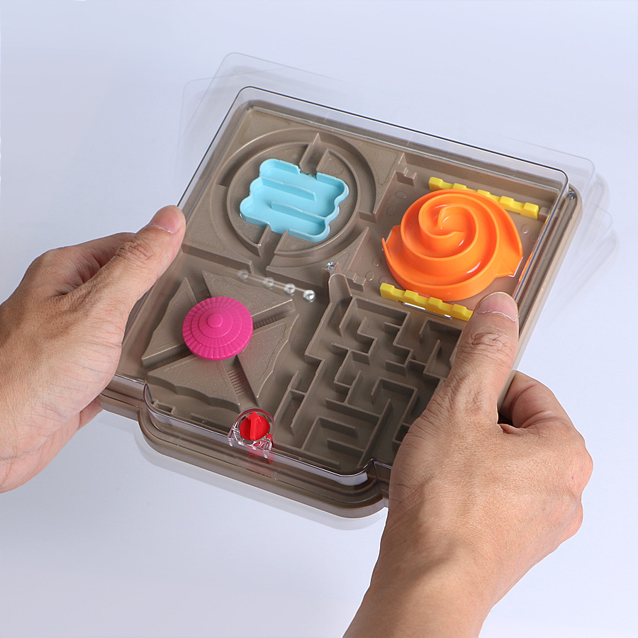 爱可优新品益智海滩迷宫益智玩具 智趣迷宫滚珠亲子桌面游戏