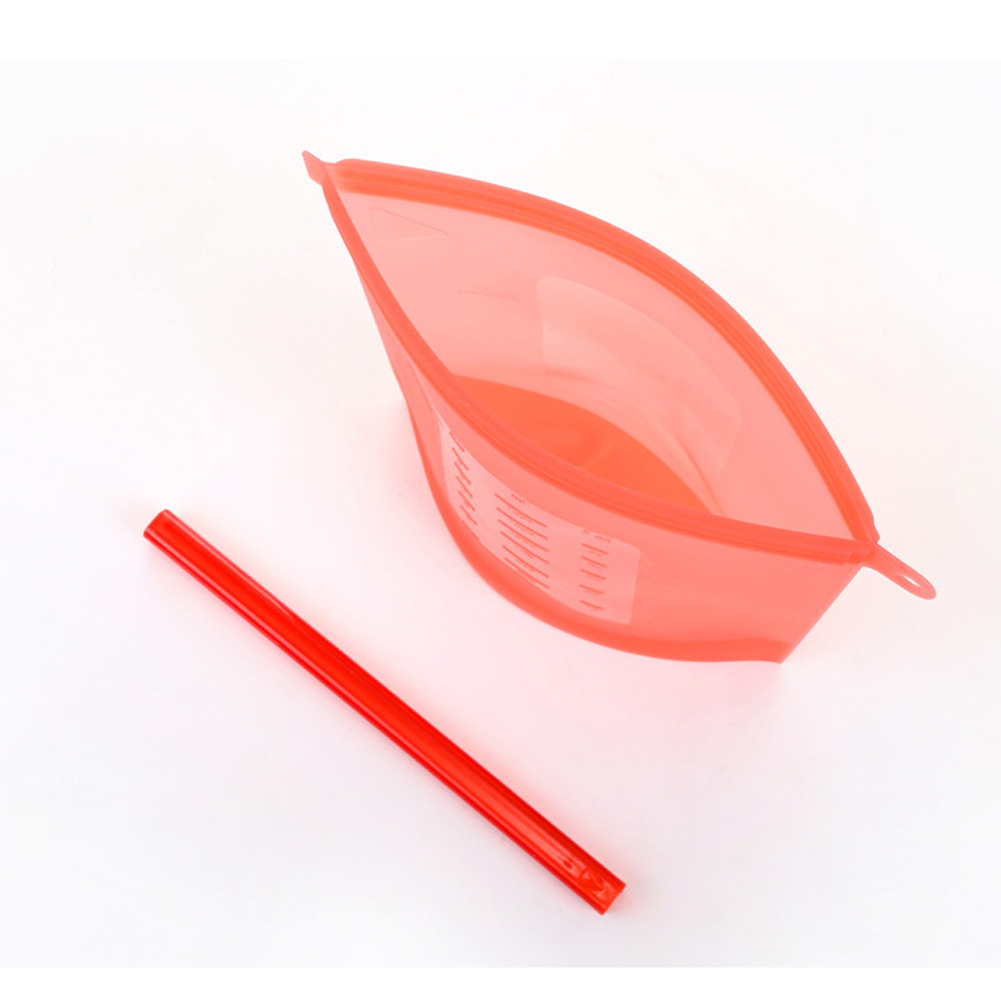 爆款硅胶保鲜袋大号1500ml硅胶袋环保食品饮料密封袋厂家现货