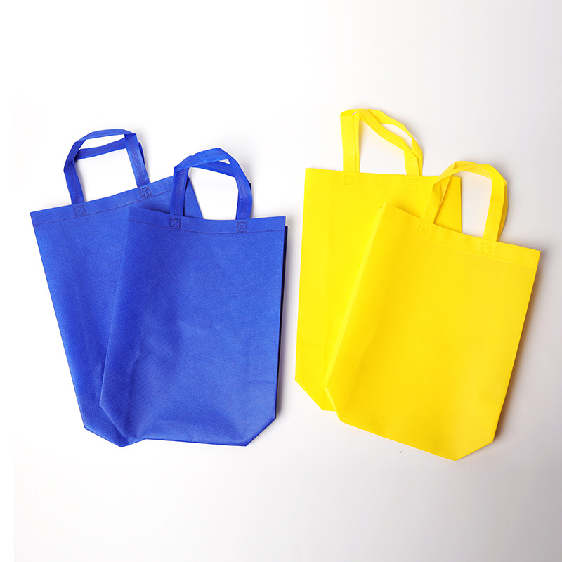 In Stock Non-Woven Bag Film-Covered Advertising Clothing Shopping Bag Printed Logo Three-Dimensional Folding Hand Non-Woven Bag