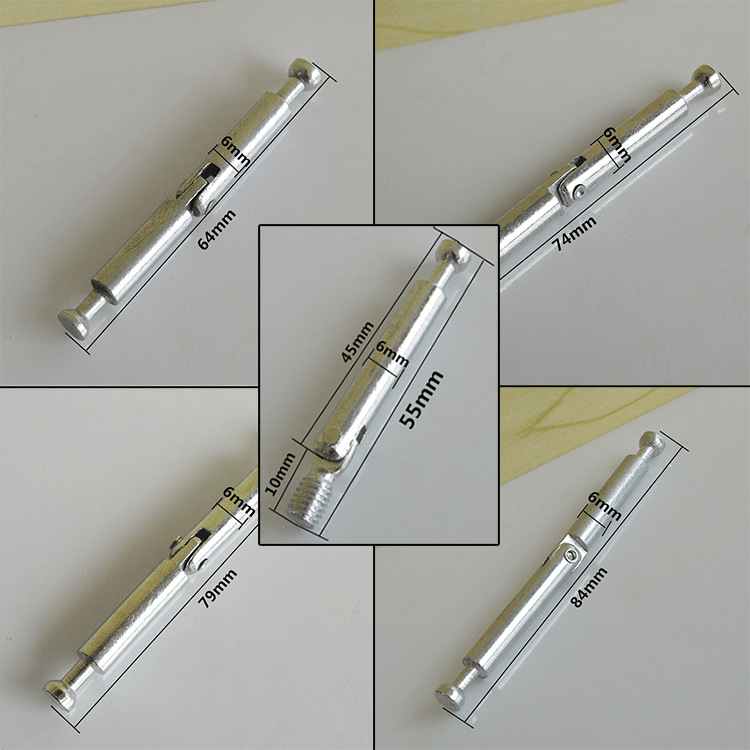 74.79.84mm可折叠双折叠双头连接杆三合一家具拆装件连接杆