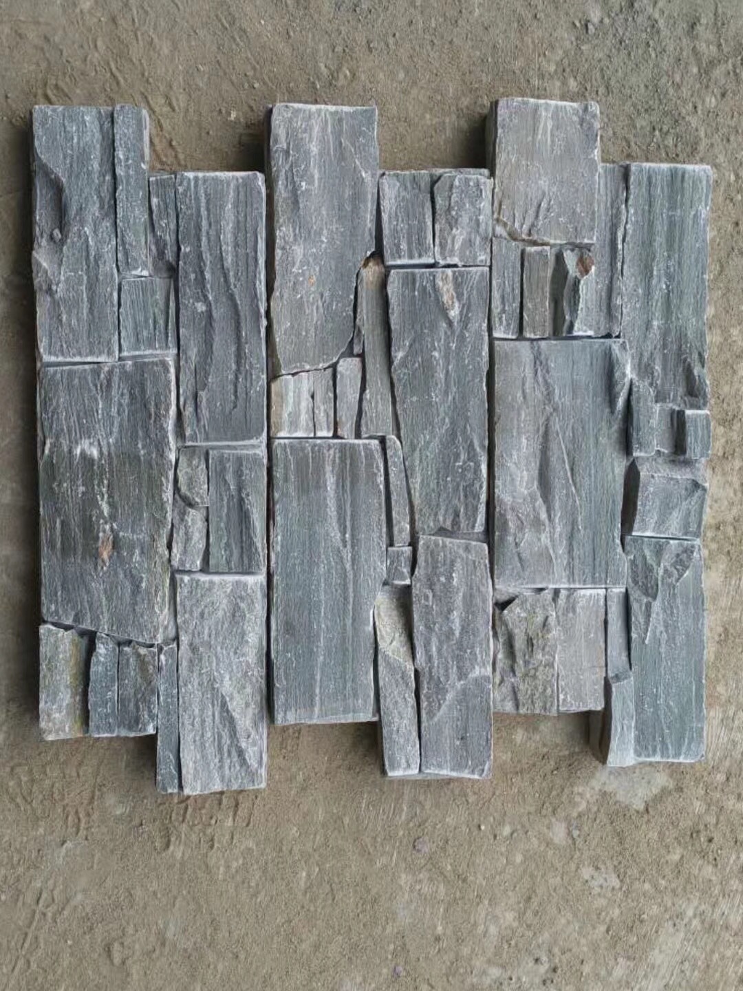 河北厂家直销 批发天然石材 电视背景墙 青灰水泥板文化石