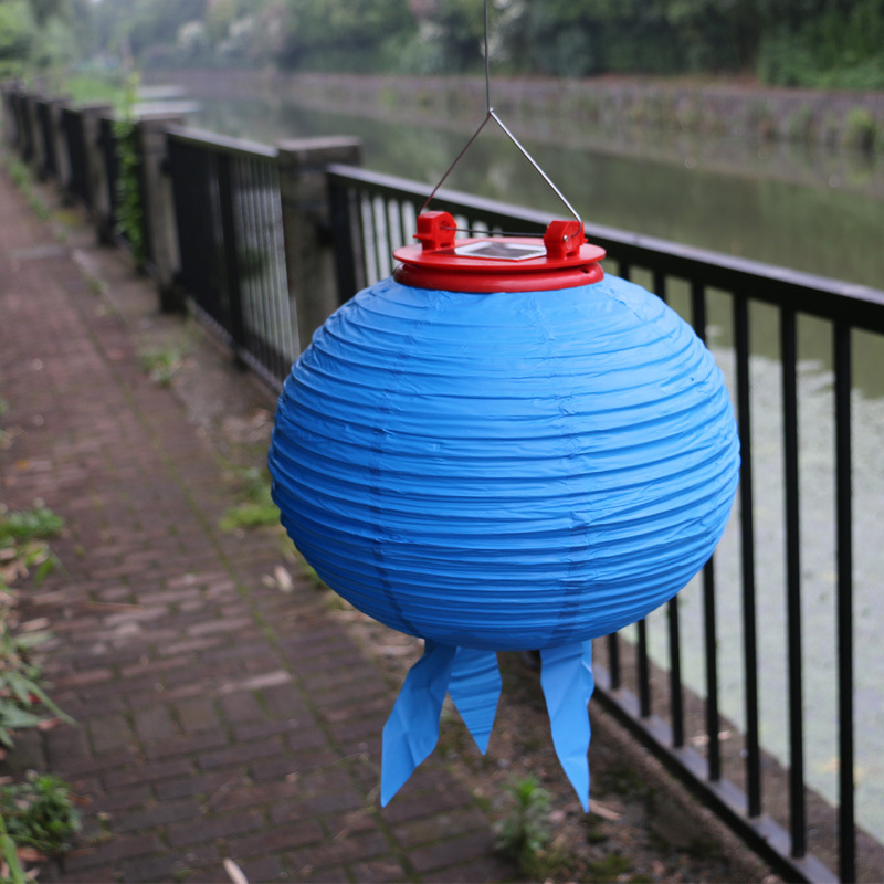 户外太阳能灯笼 pvc防水工程灯笼 古建筑廊檐挂灯 节日庆典灯笼