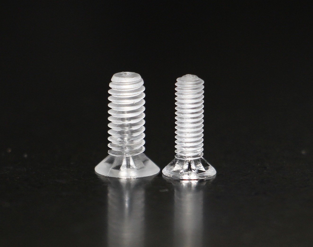 m3m4透明 奶白 沉头塑料螺丝 沉机螺丝钉 塑胶螺丝pc螺丝亚力克