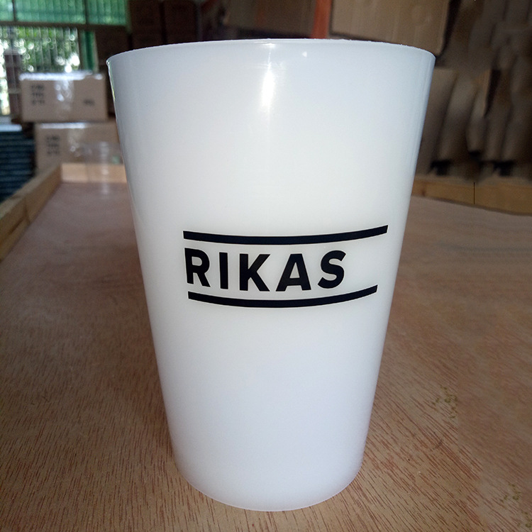 承接abs/pp圆形塑料杯热转印 丝印 移印logo印刷可来图样加工供应