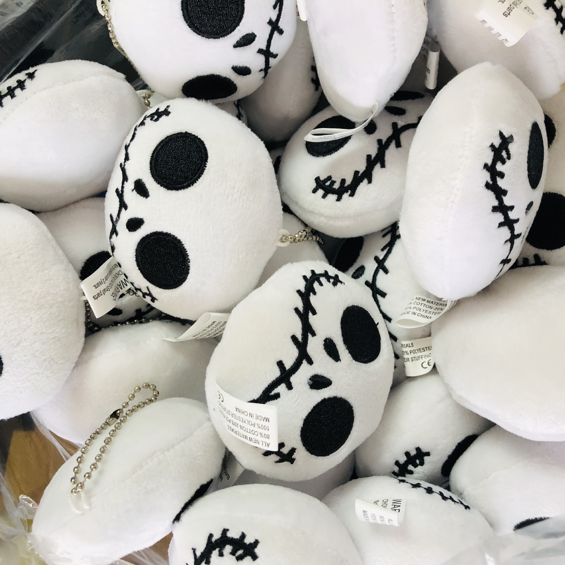 圣诞惊魂夜杰克魔鬼骷髅头魔鬼骷髅头毛绒玩具公仔挂件书包小挂饰