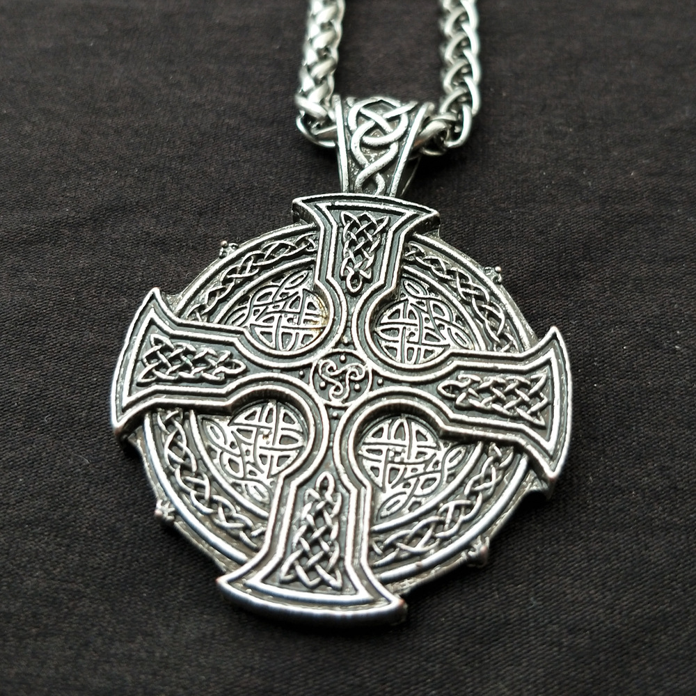 维京风太阳十字凯尔特人项链爱尔兰德鲁伊吊坠项链护身符吊坠项链