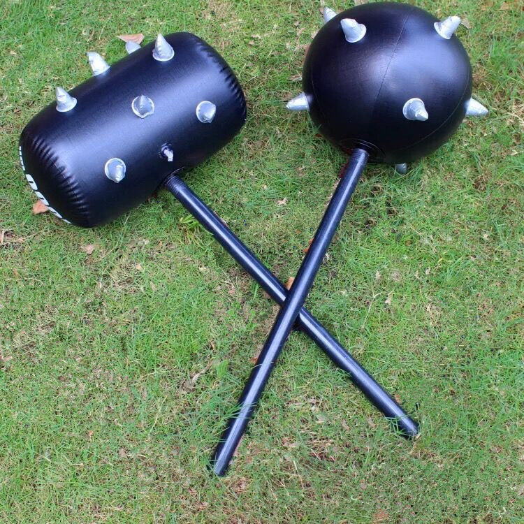 现货批发充气圆钉锤硬柄狼牙锤狼牙球流星锤发泄锤暴力锤卡通锤子