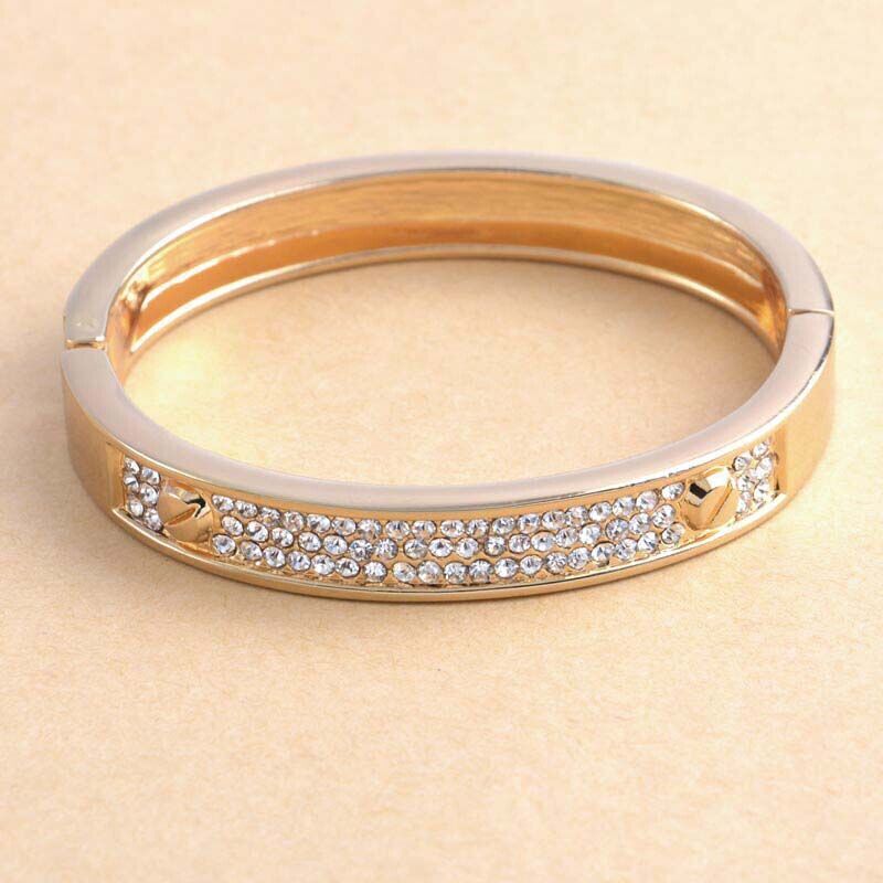 Guangdong Factory Direct Sales European and American Foreign Trade Fashion Simple Alloy Diamond Bracelet Wrist Ring Bracelet Ornament