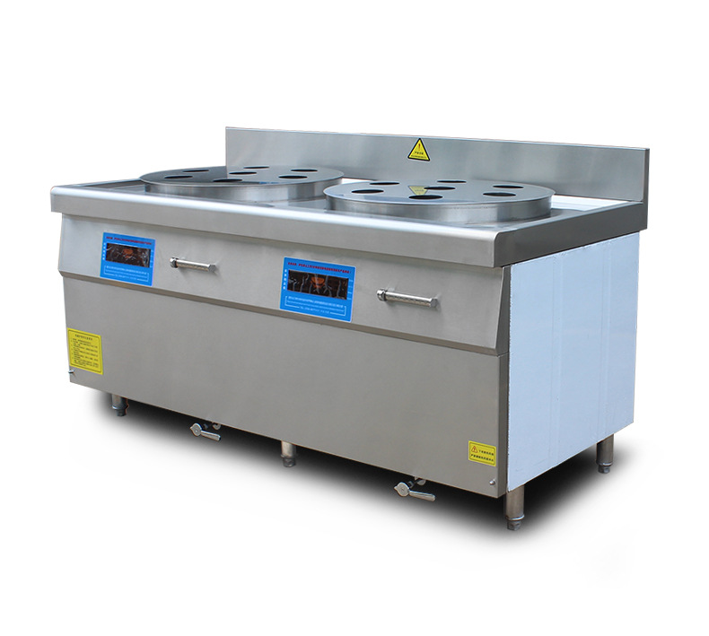 灶博士电磁双头蒸包炉 早餐蒸煮锅 大型酒店厨房设备 不锈钢厨具