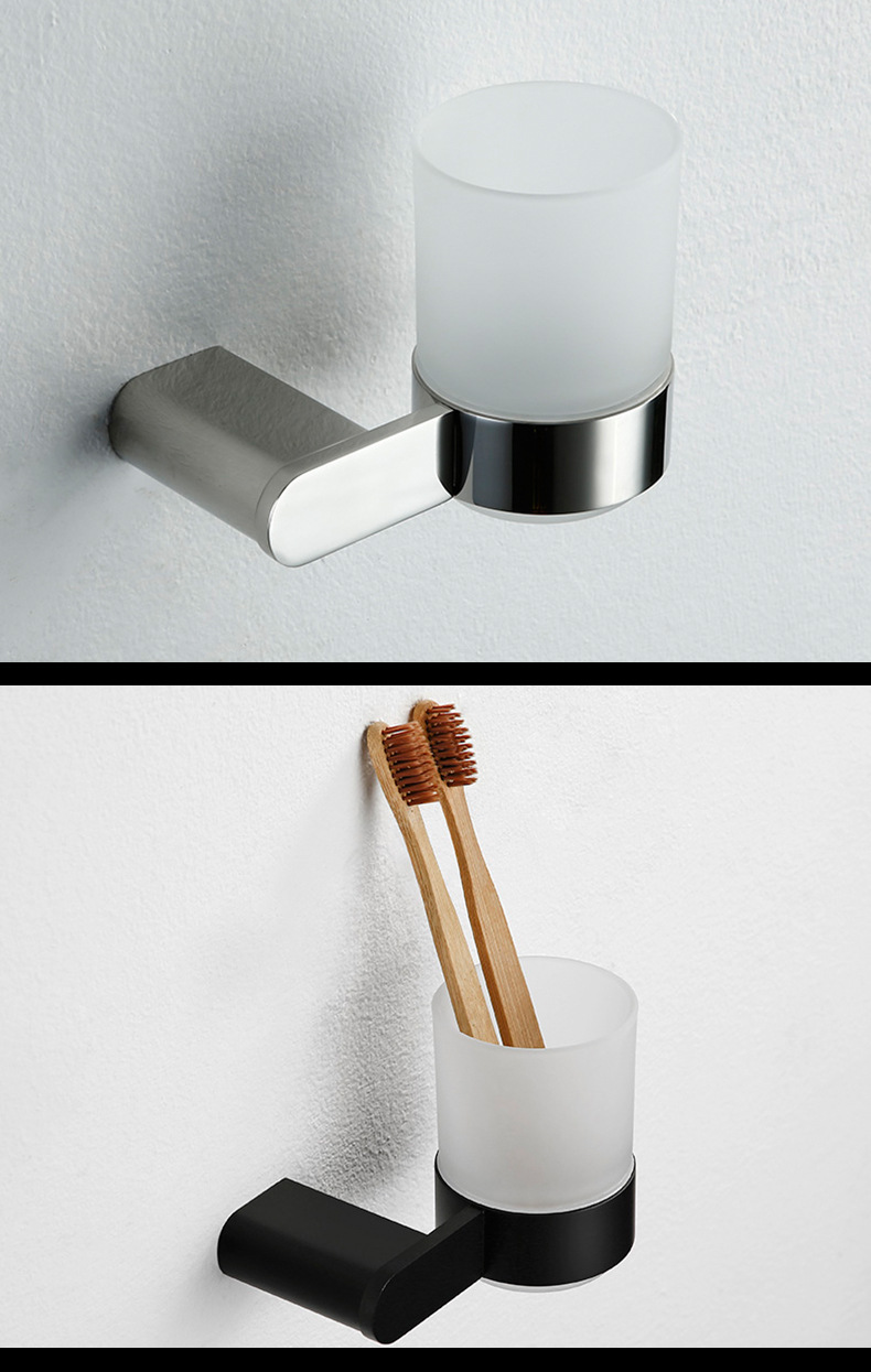 厂家直销漱口杯浴室漱口杯架卫浴洗漱用具牙具架挂墙浴室五金件