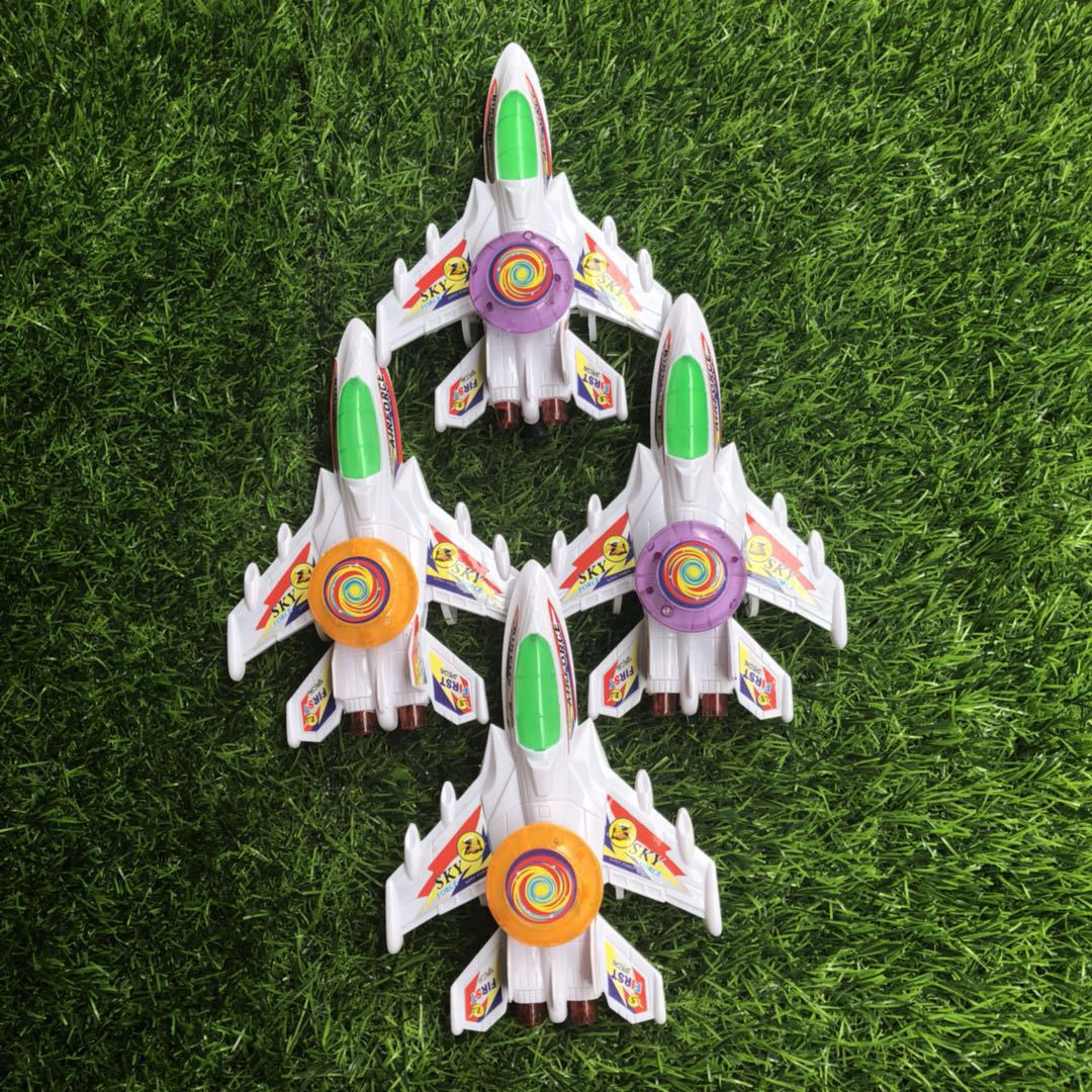 义乌儿童玩具批发创意仿真拉线发光飞机儿童益智玩具地摊货源热卖