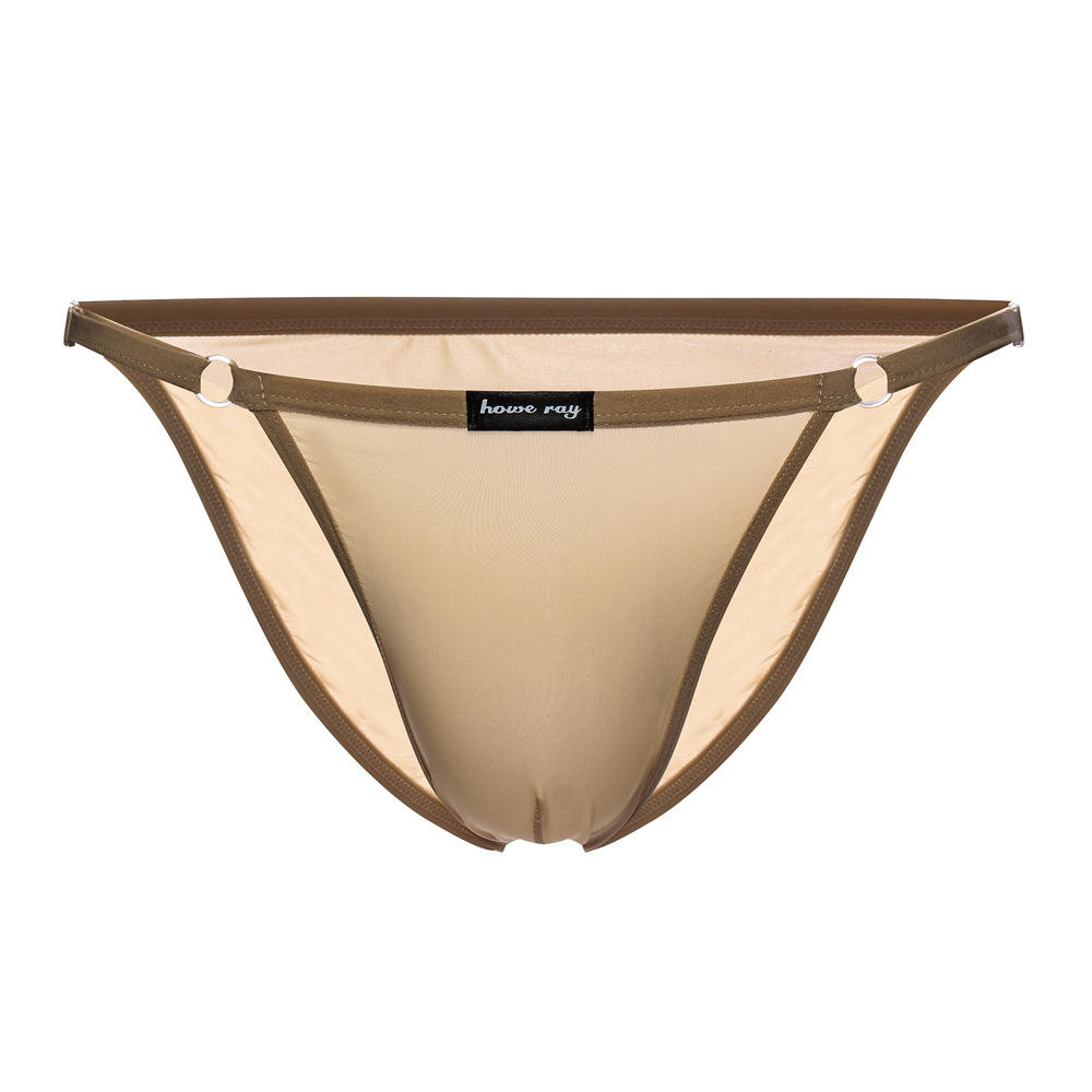 外贸亚马逊大小可调节型舒适丝滑透气冰丝三角内男士情趣内裤b301