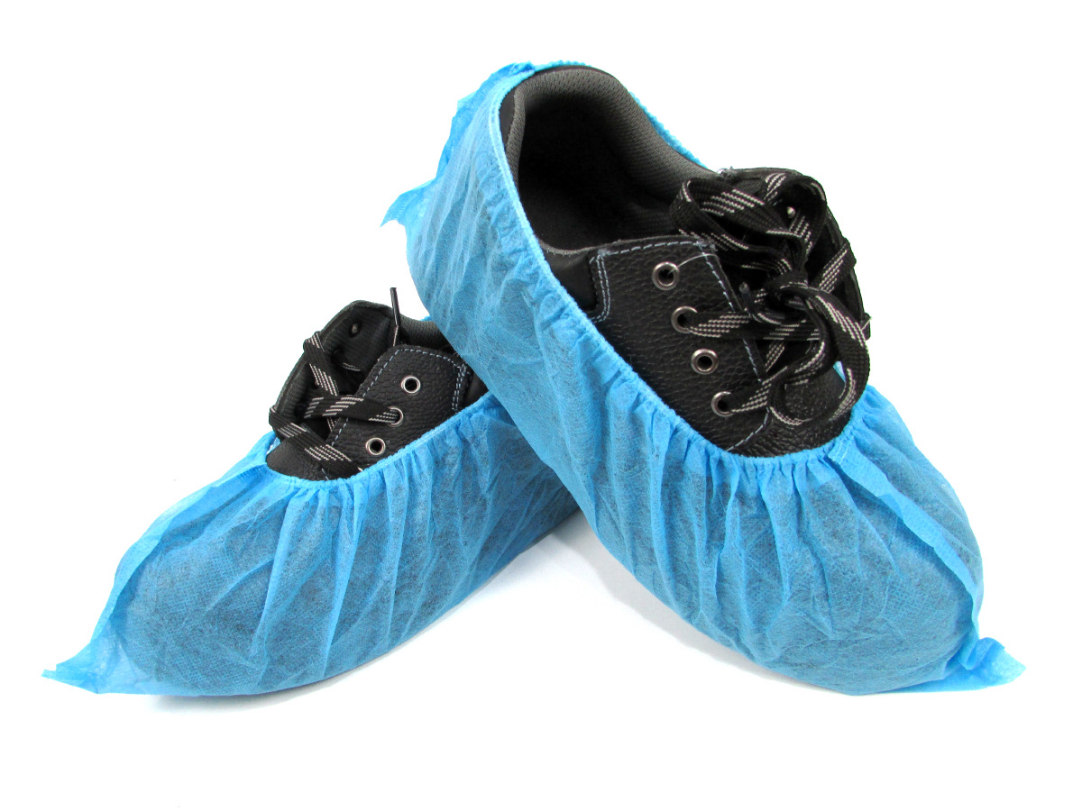 批发一次性热合无纺布鞋套 防滑加厚防尘耐用卫生保洁劳保脚套