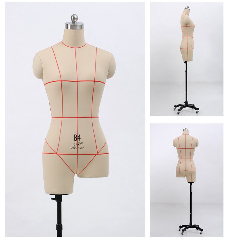 红邦人台立裁人台立体裁剪女人台带臀款模特hb-13可插针标准人台