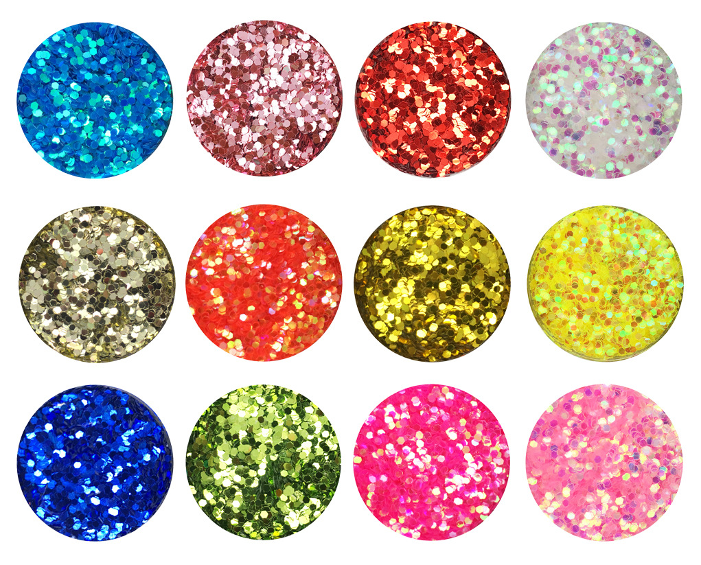 美甲粗粉饰品韩国日系指甲亮粉亮片六角闪粉镭射粉光疗10g