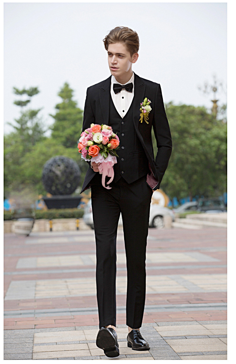 新款伴郎服出租结婚新郎西服商务正装大码兄弟团西装套装一件代发